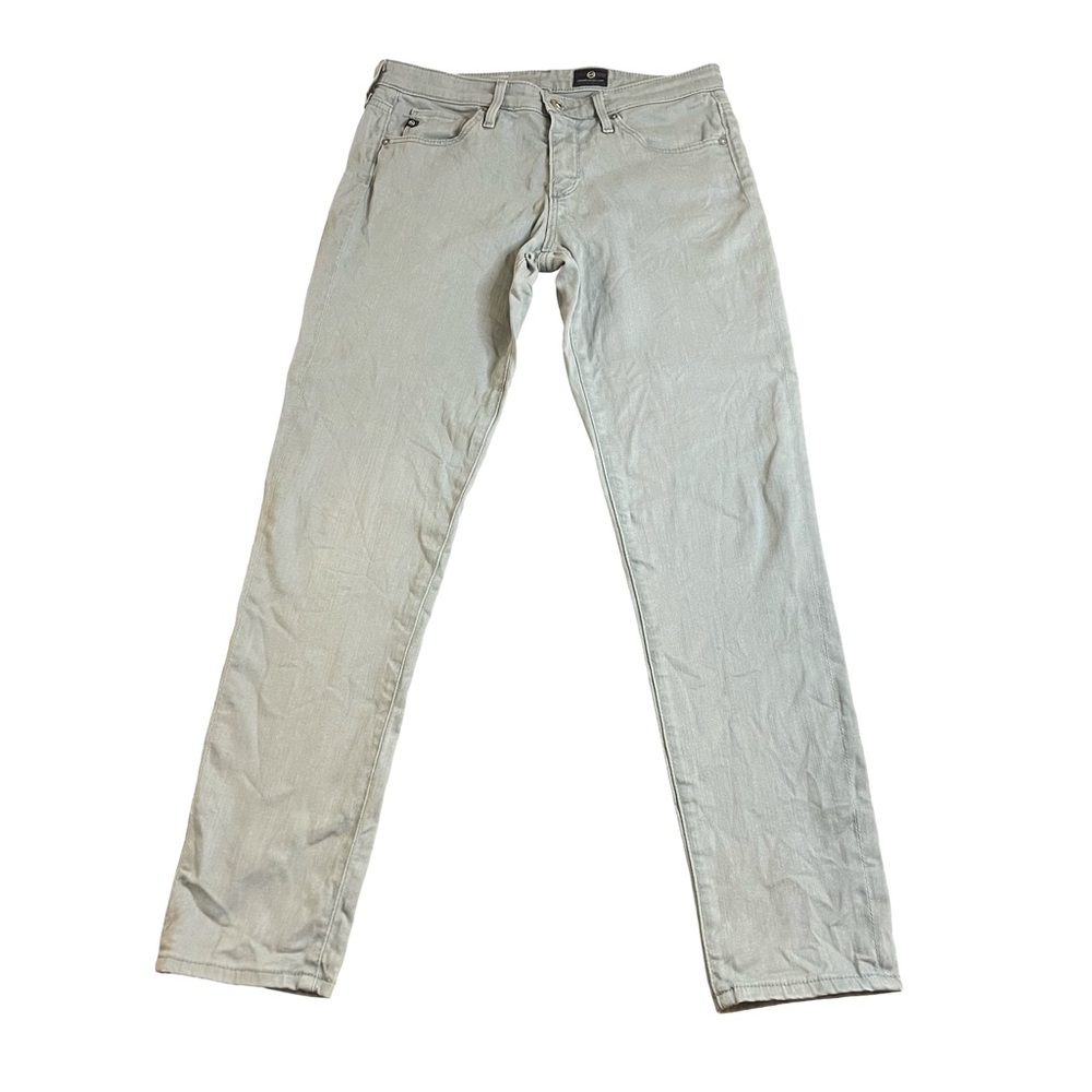 Ag Adriano Goldschmied Gray/Green Ankle & Cropped Jeans